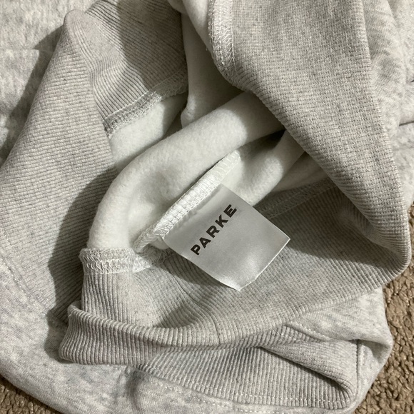 Parke Light Gray Sweatshirt Parke Varsity Mockneck - Picture 8 of 11